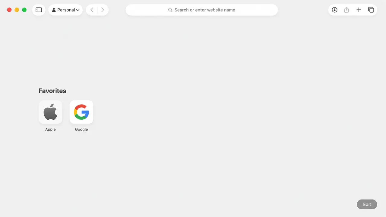 Safari 스크린샷